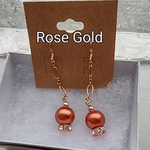 Rose Gold Dangle Earrings NEW